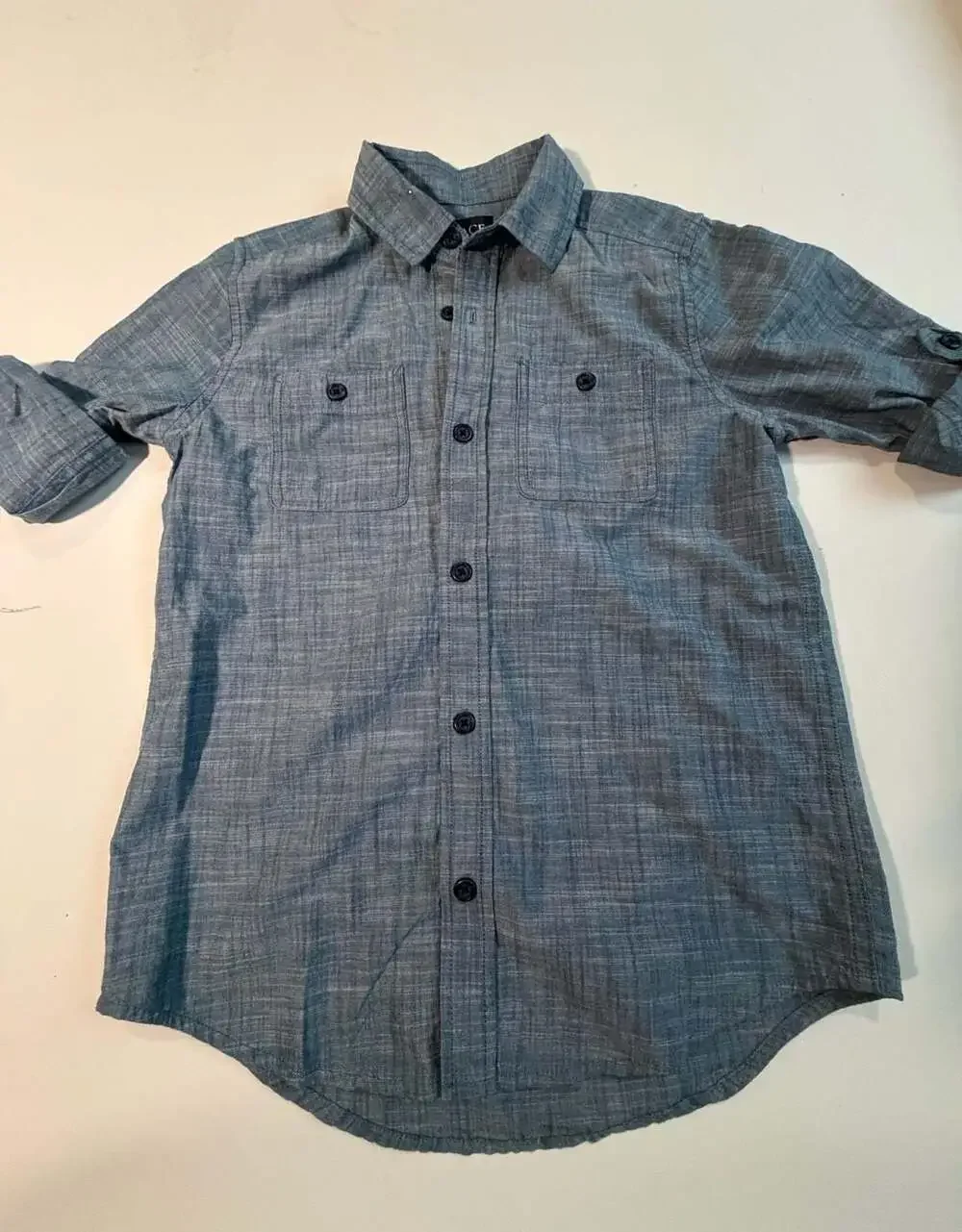 The Children’s Place Blue Chambray Button Down Shirt 10/12
